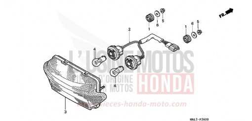 FEU ARRIERE CBR600FW de 1998